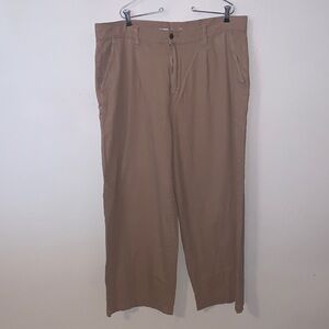 Old Navy Tan High Rise Drapey Drawcore Wide Leg Pants 16